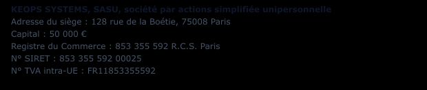 Informations éditeur du site