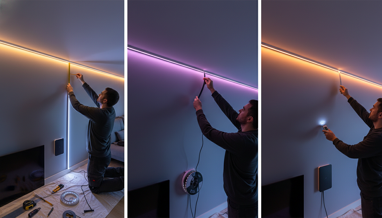 Ruban LED connecté plafond : guide complet 2026 : Installation au plafond : étapes et matériel nécessaire